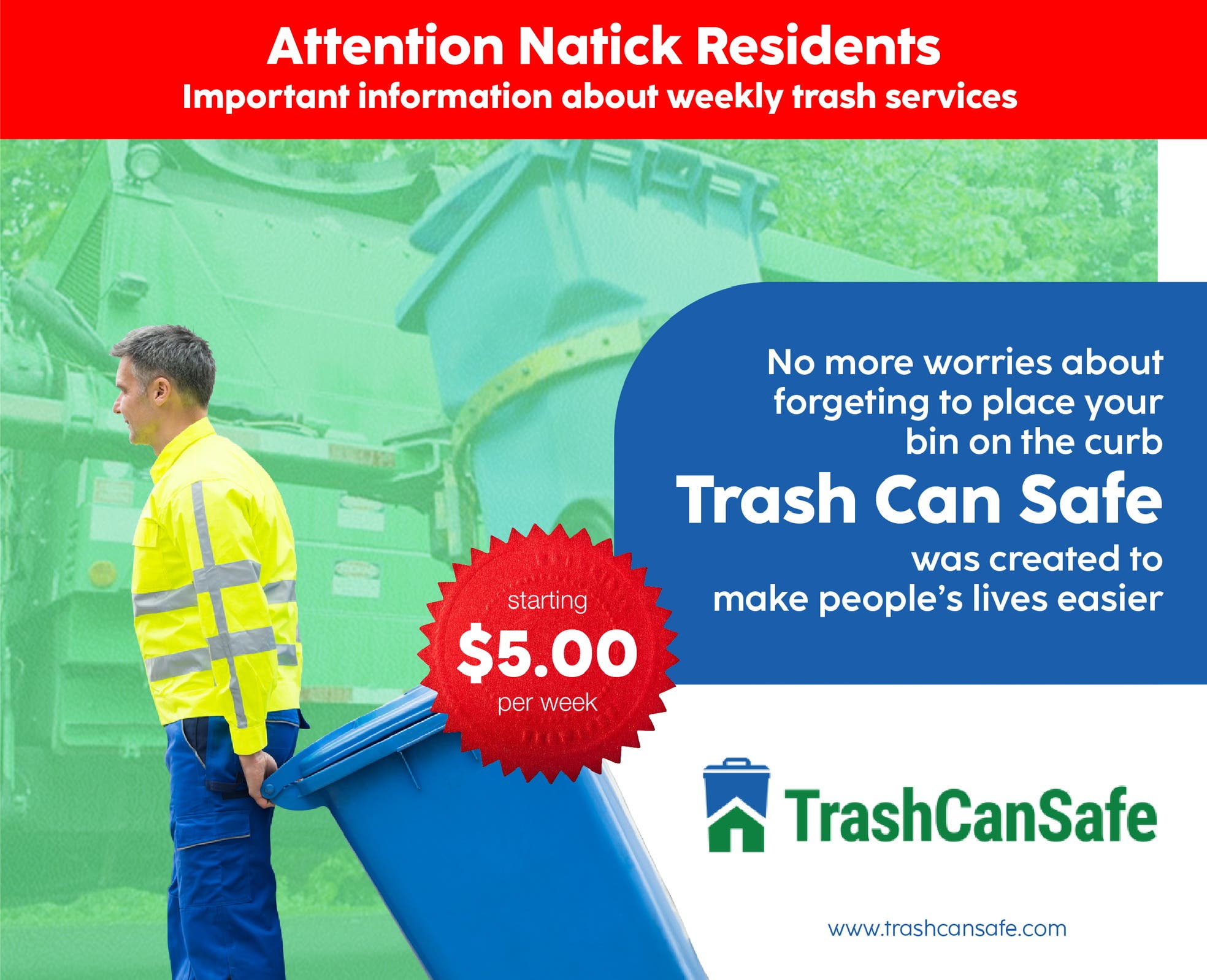 Trash and Recycling Collection Schedule in Natick, MA Eagle Trash Service